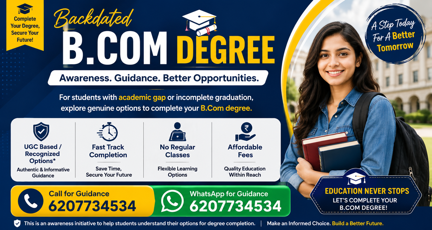 Backdated B.Com Degree, Single Sitting B.Com and Fast Track B.Com Guide