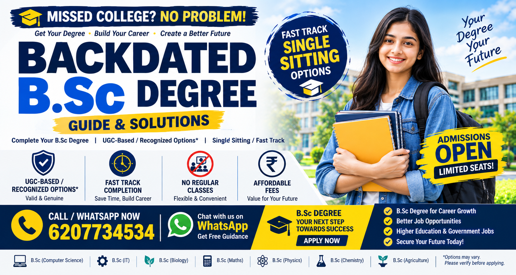 backdated bsc Degree, Single Sitting bsc and Fast Track bsc Guide