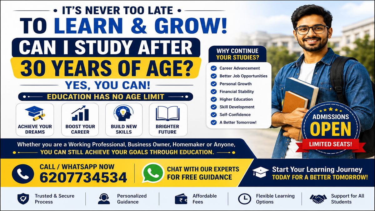 Can I Study After 30 Years of Age